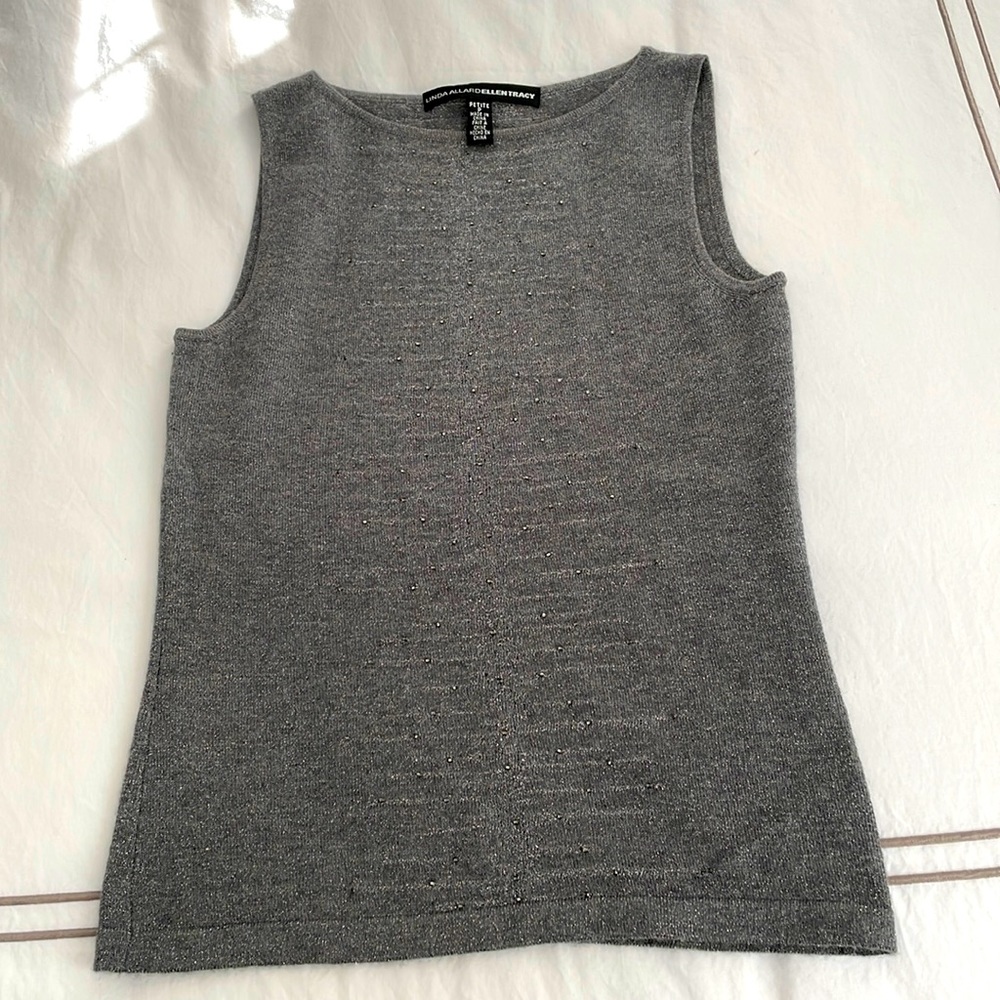 Cashmere subtly beaded shell. Absolutely gorgeous quality.